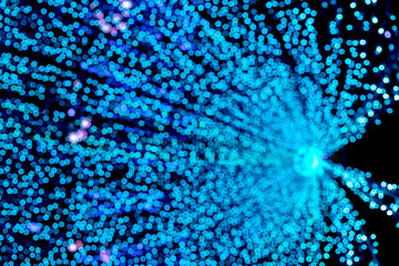 abstract background blue bokeh circles for Christmas background.