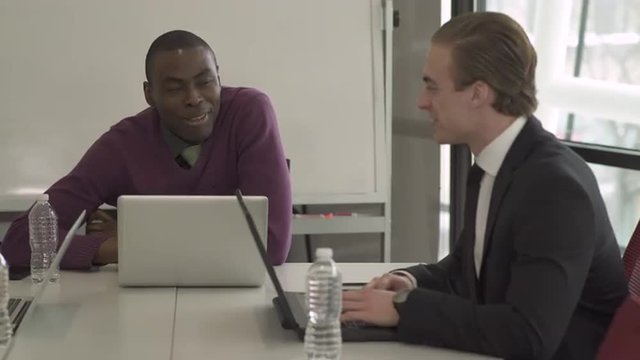 Group of attractive professionals involved in meeting