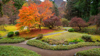 Japanese Garden at Tamozawa Imperial Villain Nikko, Japan
