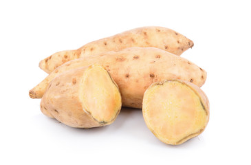 Sweet potato isolated on white background