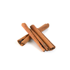 Beautiful Cinnamon sticks isolated on white background