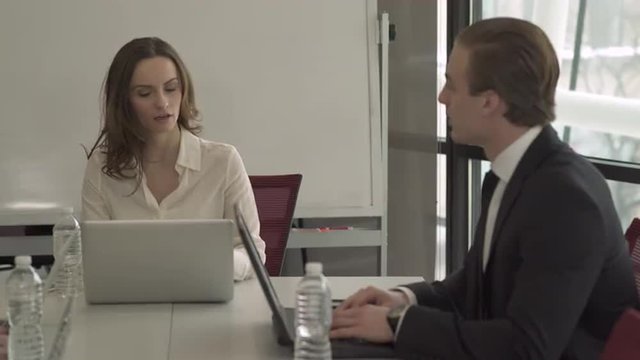 Group of attractive professionals involved in meeting