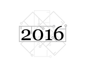 2016 happy new year greeting card
