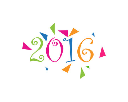 2016 happy new year greeting card
