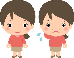 標準体型の女性と肥満体型の女性