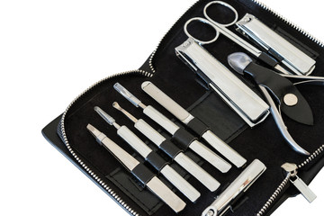 Tools of a manicure set , Clippers