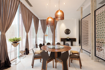 interior of modern dining room