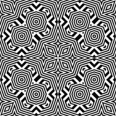 Design seamless monochrome geometric pattern