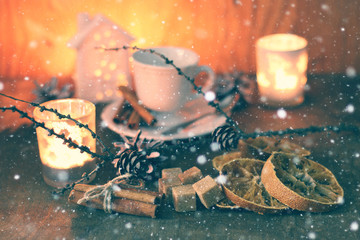 christmas cup of orange cinnamon sugar