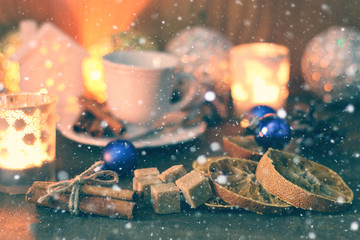 christmas cup of orange cinnamon sugar