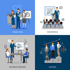 Business Training 2x2 Images Set