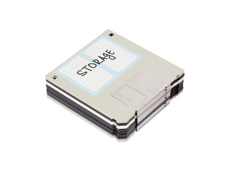 Floppy Disk - Tachnology from the past, isolated on white