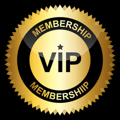 VIP membership golden badge