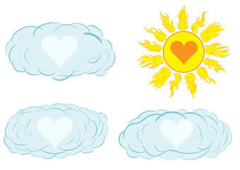 Hearts in the clouds