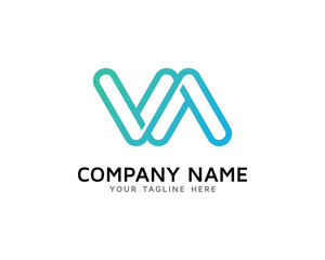 Video Audio, Letter VA Logo