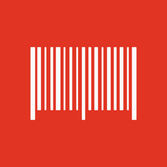 The barcode icon. Identification and ID symbol. Flat