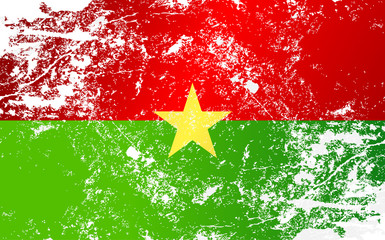 Burkina Faso Grunge Texture Flag