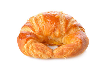 croissant butter on white background