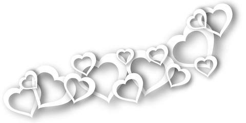 A background of hearts on Valentine's Day