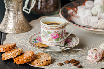 Turkish coffee with Turkish delight