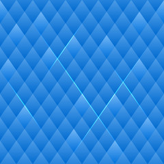 Fototapeta na wymiar Squared Blue Seamless Pattern. Vector