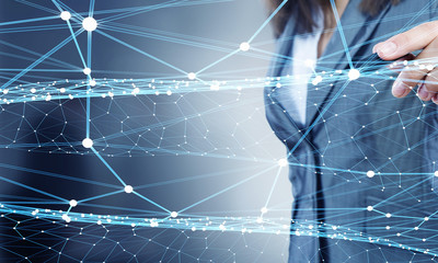 Obraz premium Wireless connection futuristic concept