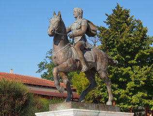 Statue d'Alexandre le Grand à Pela