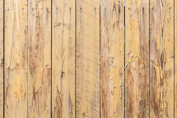 Vintage Yellow Weathered Wooden Plank Texture