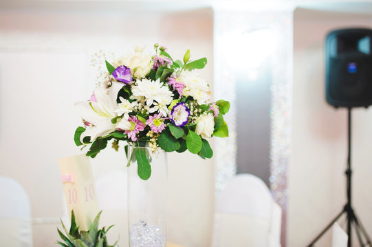 White and Violet Bouquet