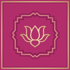 water lily, wedding card design, royal India