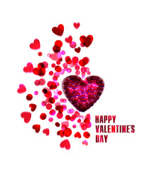 bright heart, a gift on Valentine's Day . vector love background

