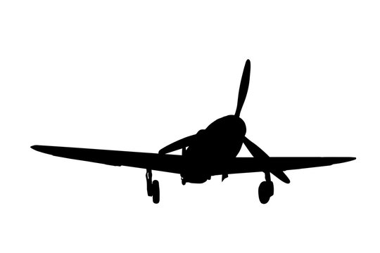silhouette of the plane