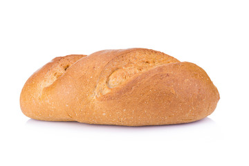 Tradtional homemade bread on white background