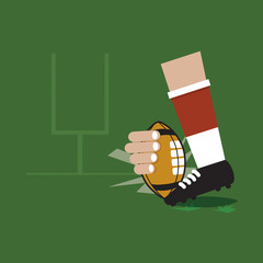 Field Goal American Football Vector Illustration.