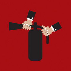 Fototapeta na wymiar Fire Extinguisher Vector Illustration.