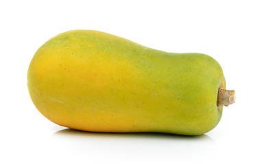papaya on white background
