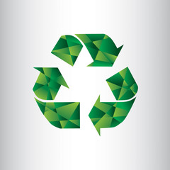 Abstract Recycle Sign Vector Illustration.