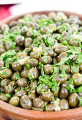 Pickled olives in box on sale