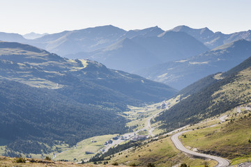 Fototapeta na wymiar Road at the Pyrenees