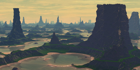 Planet System Galaxy Rendering © lothar bauer