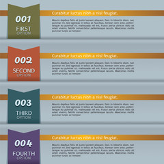 Set of Banners With Option Number.