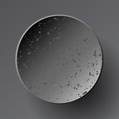 Papercut abstract round black banner