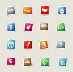 Independence day simply icons