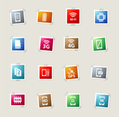 Smarthone specs simply icons