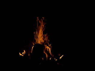 Fire burn in the night