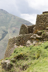 Fototapeta na wymiar Ruins of Pisac in Urubamba valley near Cusco, Peru