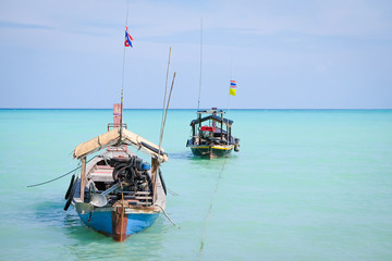 Fototapeta na wymiar boat in the beautiful sea in Thailand