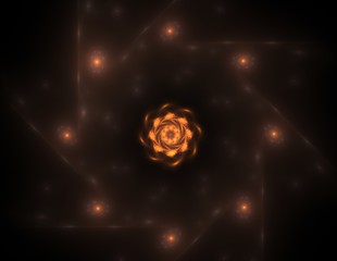 Illustration of Gold glittering star dust circle
