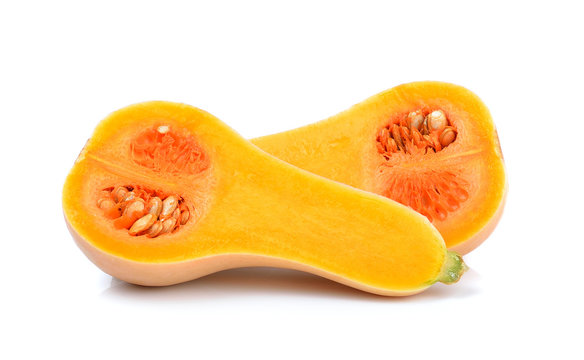 Butternut Squash On White Background