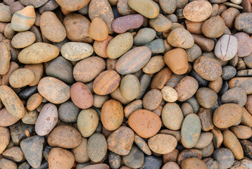 decorative floor pattern of a gravel stone